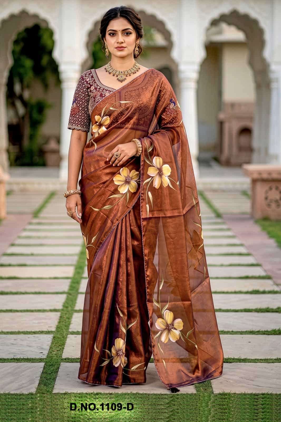 Vallabhi Manshika Vol 8 NC Brush Print Saree
