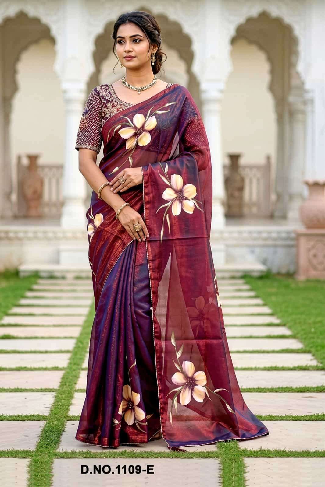 Vallabhi Manshika Vol 8 NC Brush Print Saree