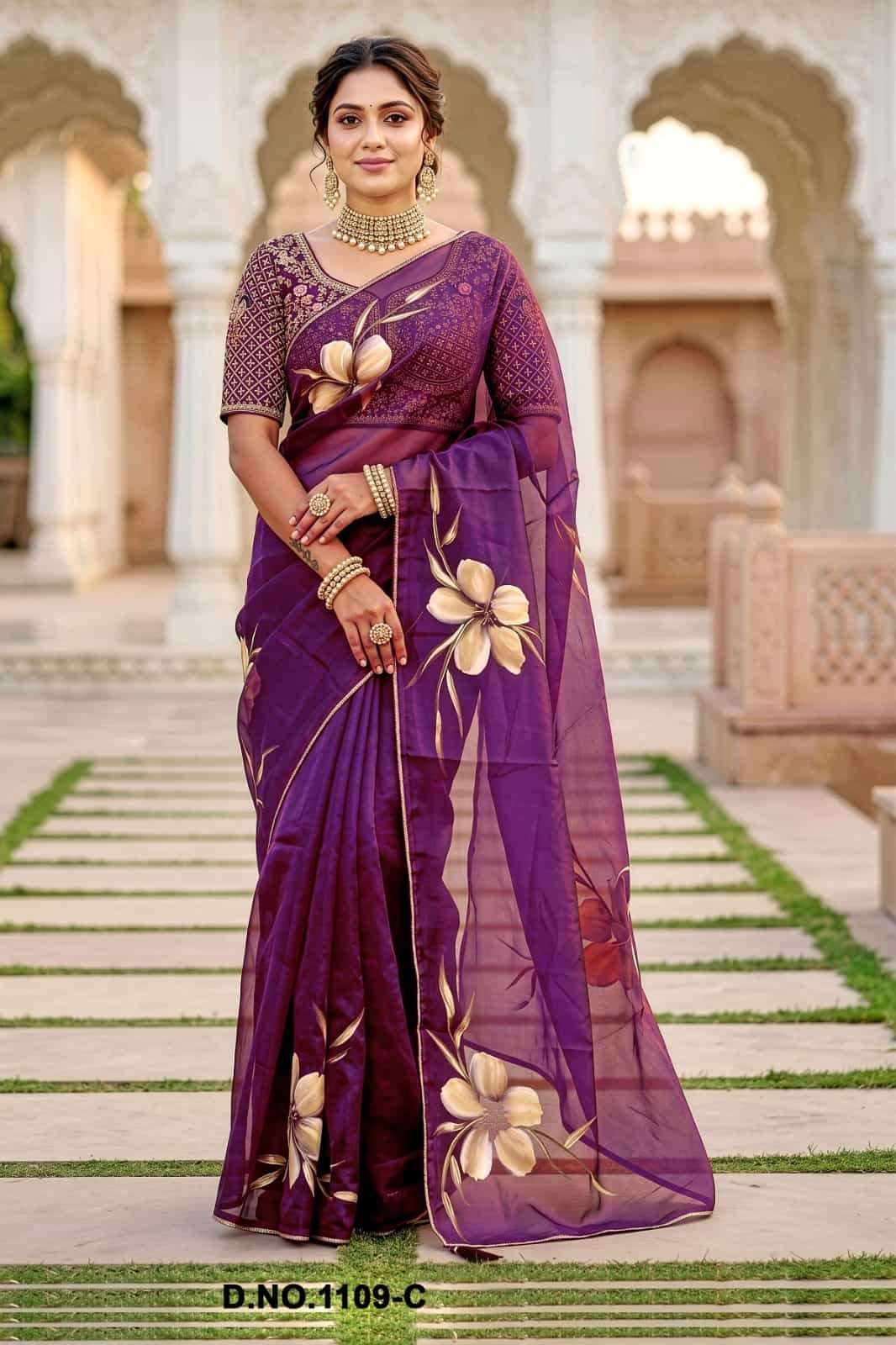 Vallabhi Manshika Vol 8 NC Brush Print Saree