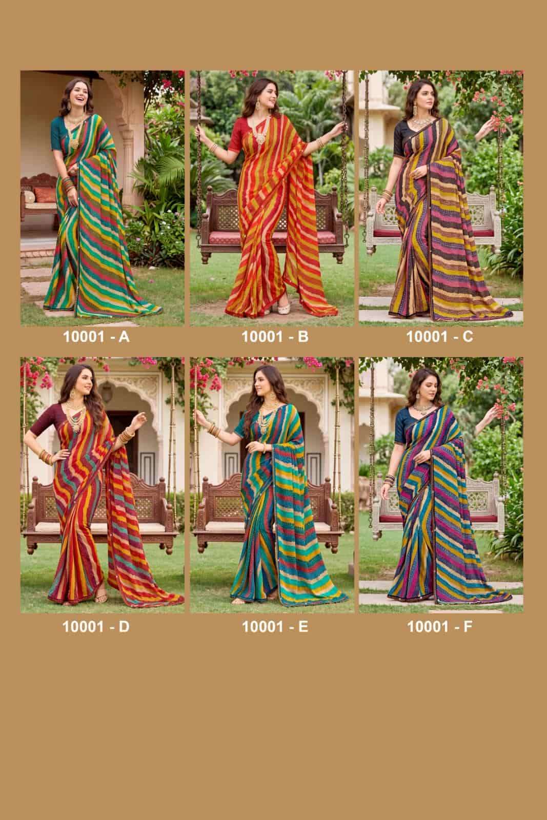 Vallabhi Parvana Vol 10 Dull Moss Leheriya Swarovski Saree