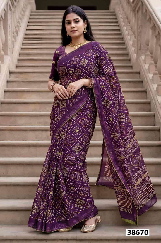 Vallabhi Prints Aayushi Vol 3 Moss Ethnic Print Saree - Amrah Wholesale