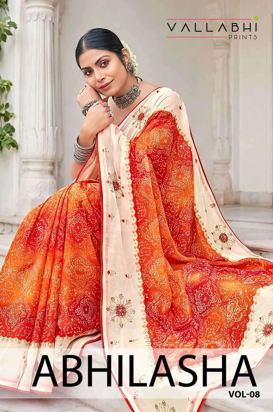 Vallabhi Prints Abhilasha Vol 8 Weightless Abstract Print Saree