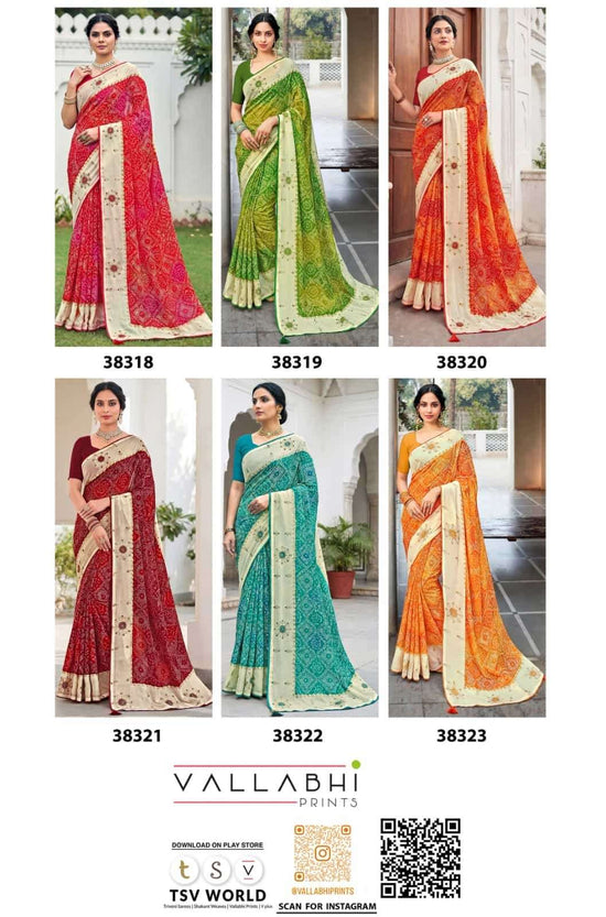 Vallabhi Prints Abhilasha Vol 8 Weightless Abstract Print Saree