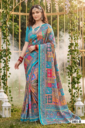 Vallabhi Prints Avadhi Chinnon Ethnic Print Saree