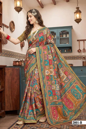 Vallabhi Prints Avadhi Vol 2 Chinnon Ethnic Print Saree