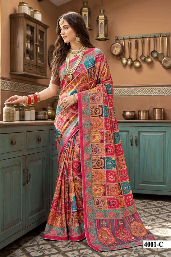 Vallabhi Prints Avadhi Vol 4 Chinnon Ethnic Print Saree