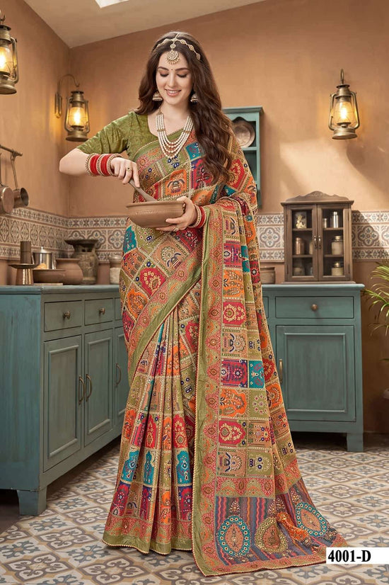 Vallabhi Prints Avadhi Vol 4 Chinnon Ethnic Print Saree