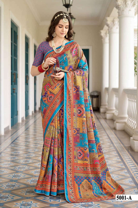 Vallabhi Prints Avadhi Vol 5 Chinnon Digital Print Saree