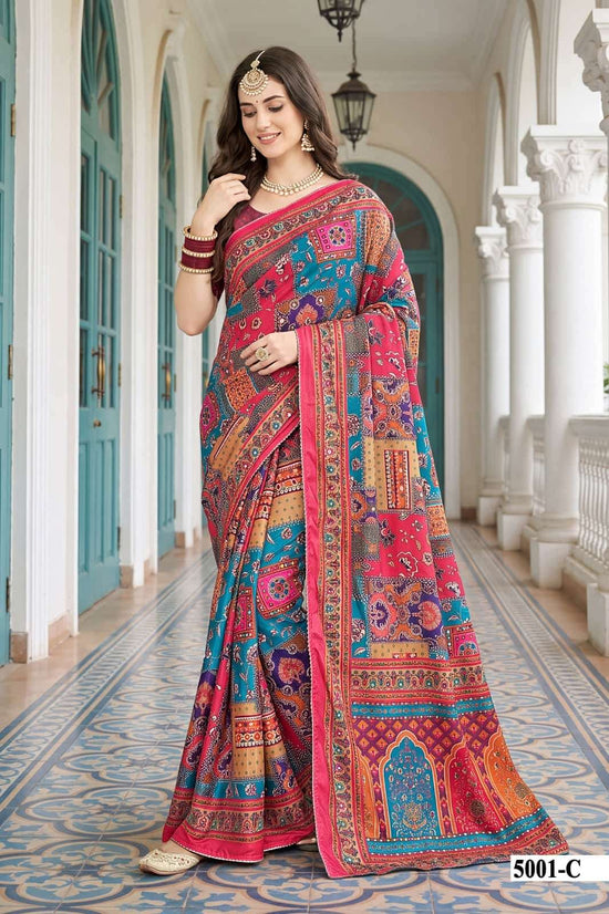 Vallabhi Prints Avadhi Vol 5 Chinnon Digital Print Saree