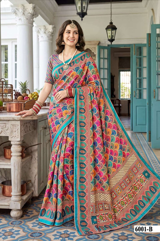 Vallabhi Prints Avadhi Vol 6 Chinnon Ethnic Print Saree