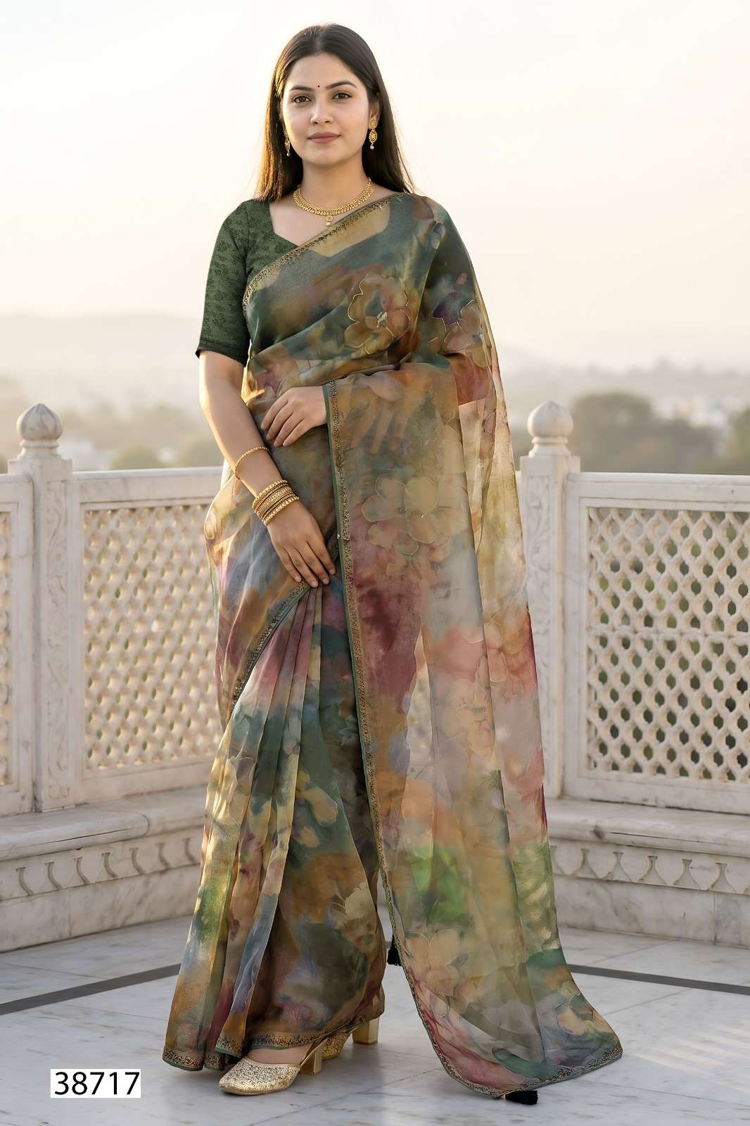Vallabhi Prints Berry Vol 17 Satin Printed Saree Wholesale Price Surat