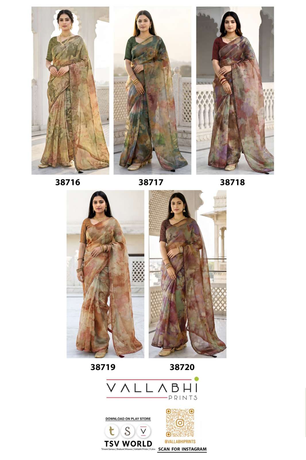 Vallabhi Prints Berry Vol 17 Satin Printed Saree Wholesale Price Surat