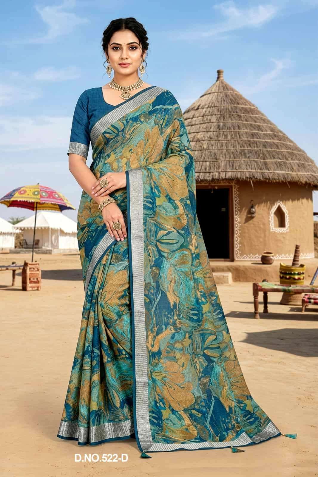 Vallabhi Prints Jiya Vol 40 Premium Moss Georgette Saree Collection - Amrah Wholesale