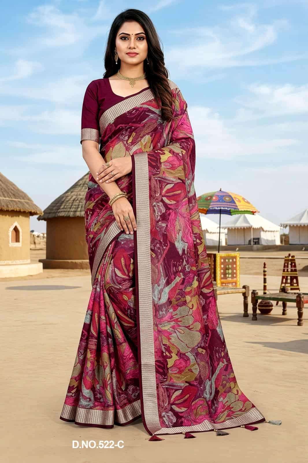Vallabhi Prints Jiya Vol 40 Premium Moss Georgette Saree Collection - Amrah Wholesale