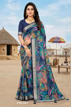 Vallabhi Prints Jiya Vol 40 Premium Moss Georgette Saree Collection - Amrah Wholesale