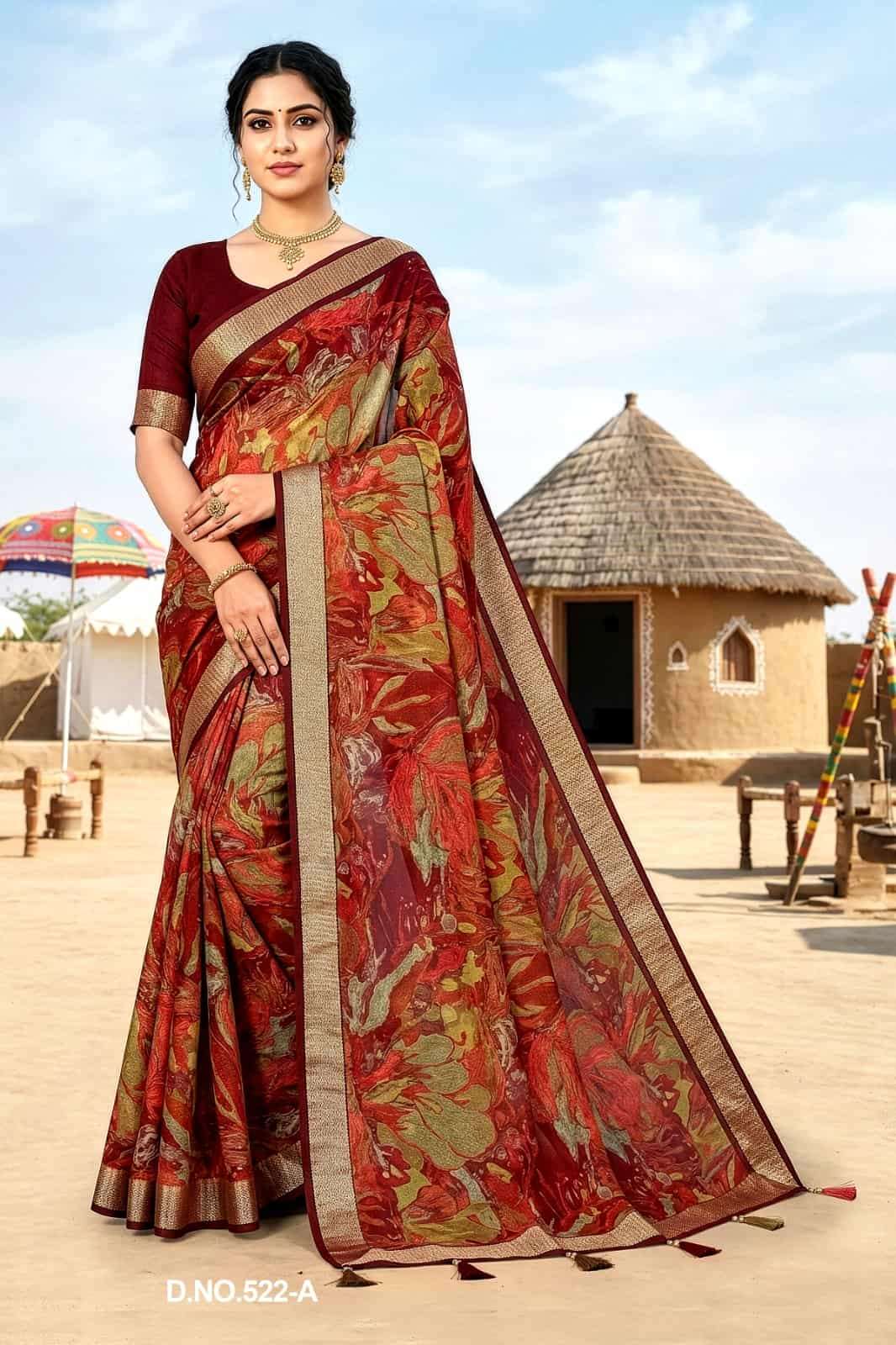 Vallabhi Prints Jiya Vol 40 Premium Moss Georgette Saree Collection - Amrah Wholesale