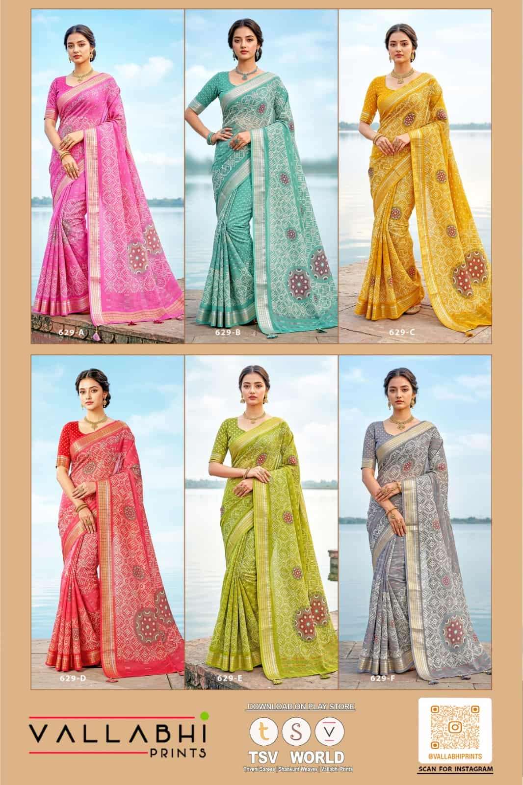 Vallabhi Prints Jiya Vol 41 Premium Moss Georgette Saree Collection - Amrah Wholesale