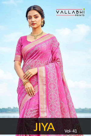 Vallabhi Prints Jiya Vol 41 Premium Moss Georgette Saree Collection - Amrah Wholesale