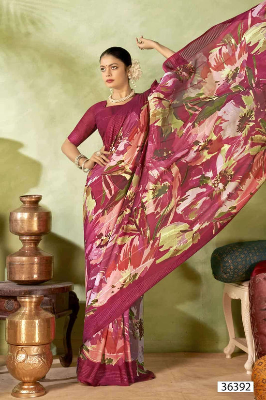 Vallabhi Prints Jiya Vol 47 Premium Moss Georgette Saree Collection - Amrah Wholesale