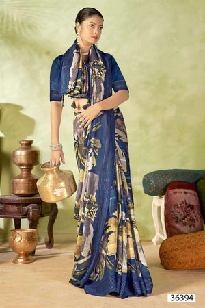 Vallabhi Prints Jiya Vol 47 Premium Moss Georgette Saree Collection - Amrah Wholesale