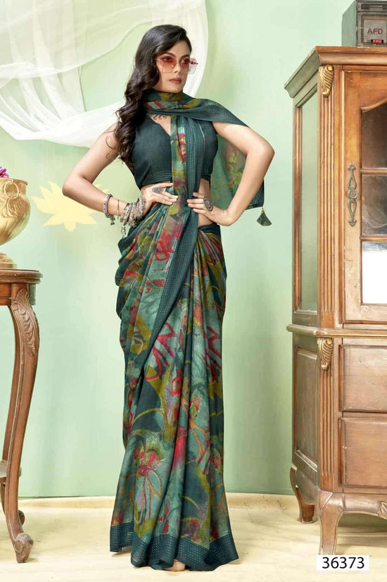 Vallabhi Prints Jiya Vol 48 Premium Moss Georgette Saree Collection - Amrah Wholesale