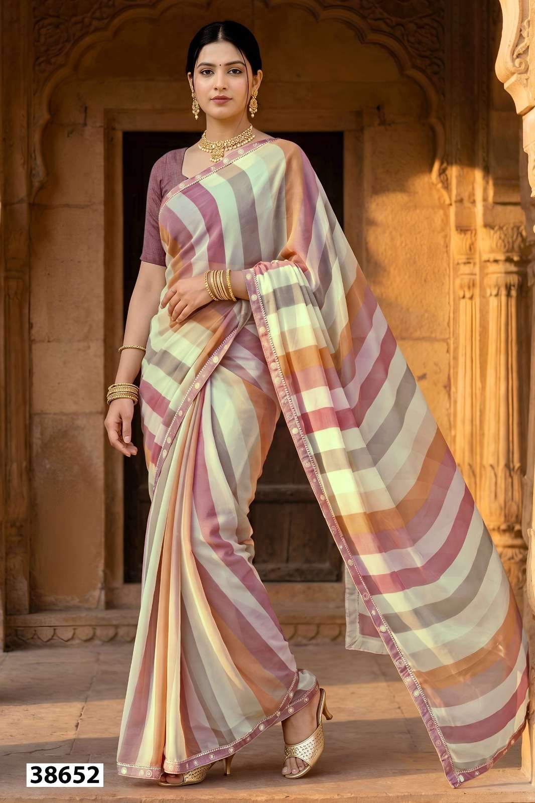Vallabhi Prints Vardani Vol 16 Weightless Printed Saree Collection - Amrah Wholesale