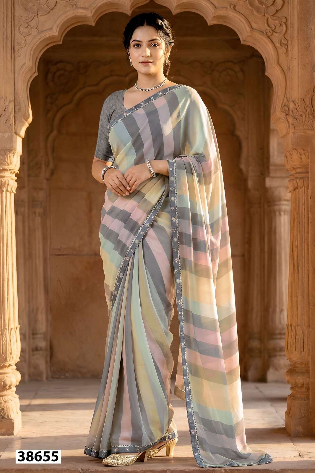 Vallabhi Prints Vardani Vol 16 Weightless Printed Saree Collection - Amrah Wholesale