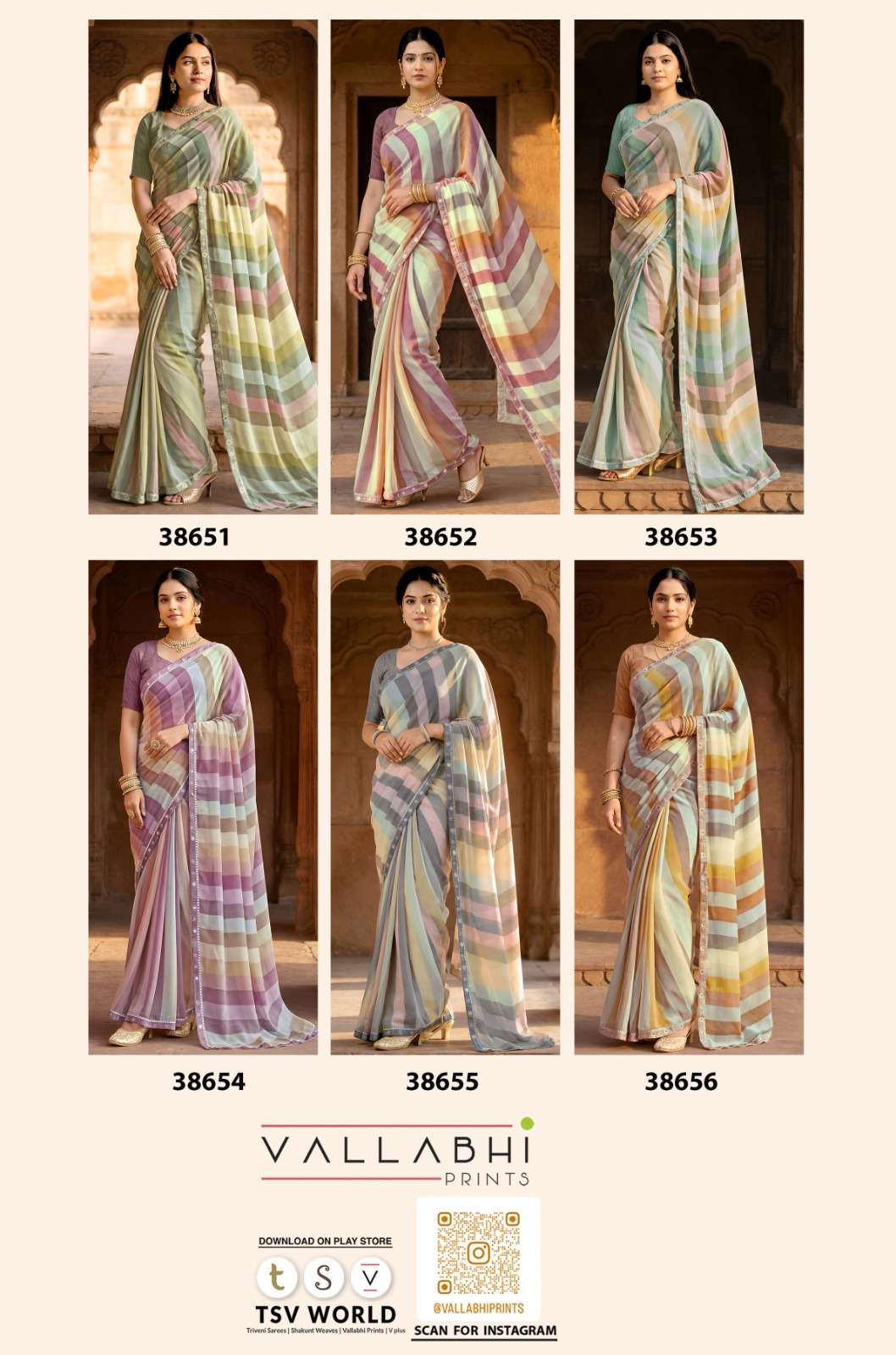 Vallabhi Prints Vardani Vol 16 Weightless Printed Saree Collection - Amrah Wholesale
