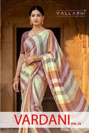 Vallabhi Prints Vardani Vol 16 Weightless Printed Saree Collection - Amrah Wholesale