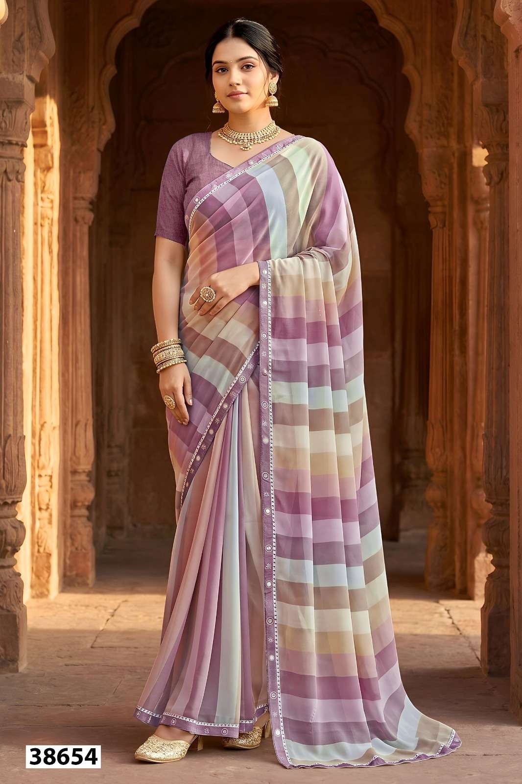 Vallabhi Prints Vardani Vol 16 Weightless Printed Saree Collection - Amrah Wholesale