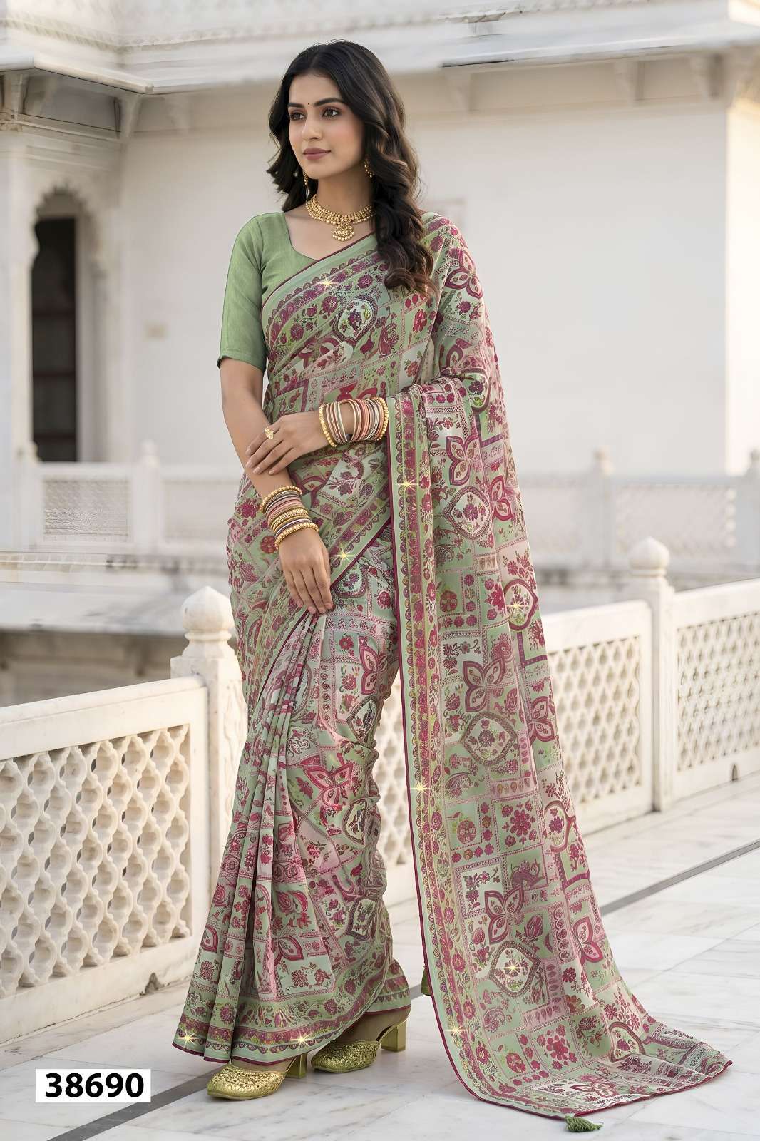 Vallabhi Suhani Vol 2 Weightless Ethnic Print Saree Collection Wholesale - Amrah Wholesale