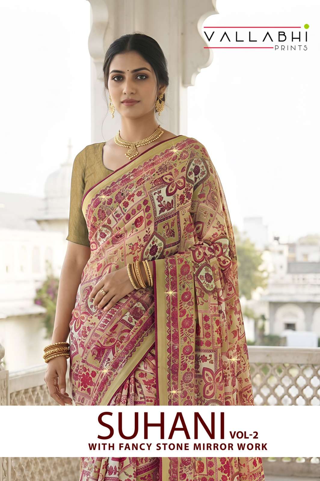 Vallabhi Suhani Vol 2 Weightless Ethnic Print Saree Collection Wholesale - Amrah Wholesale