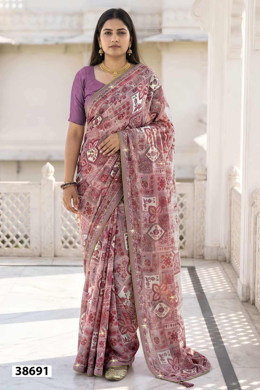 Vallabhi Suhani Vol 2 Weightless Ethnic Print Saree Collection Wholesale - Amrah Wholesale