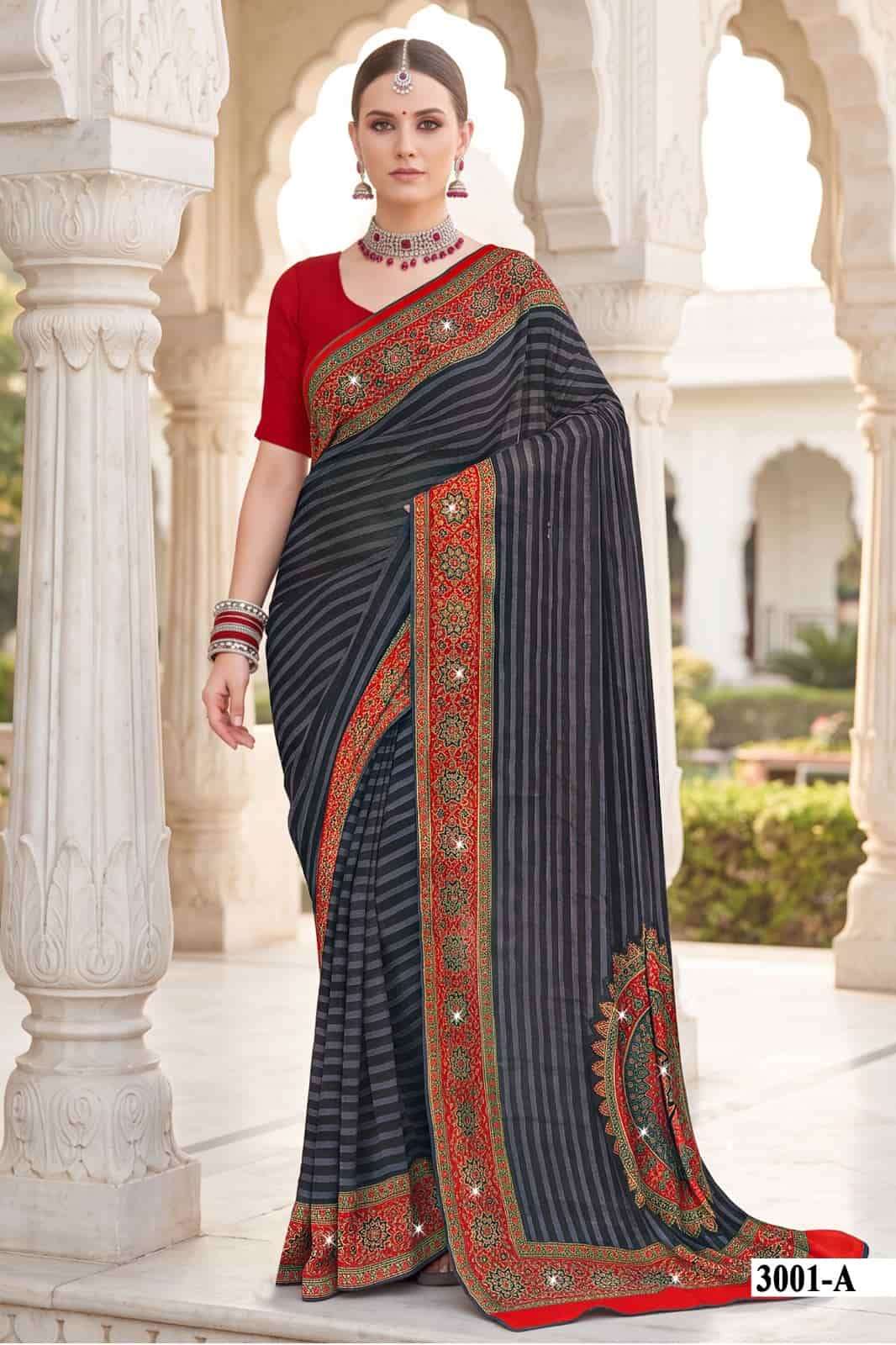 Vallabhi Suhani Vol 3 Weightless Ethnic Stone Mirror Saree