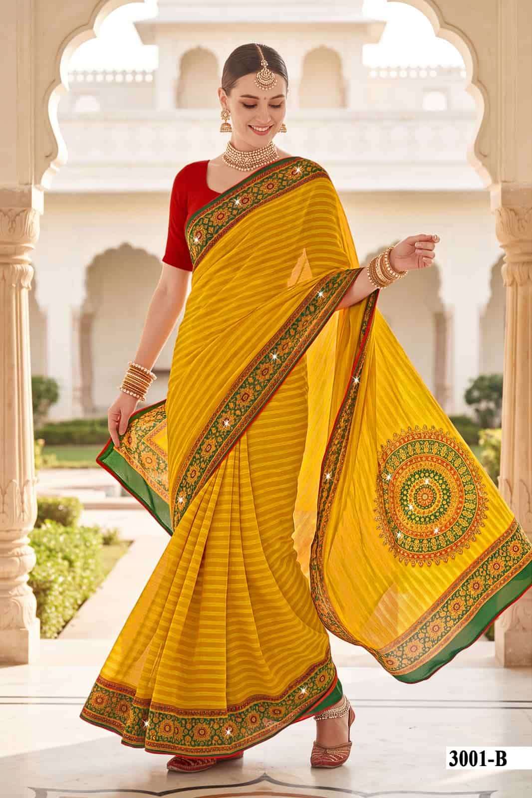 Vallabhi Suhani Vol 3 Weightless Ethnic Stone Mirror Saree