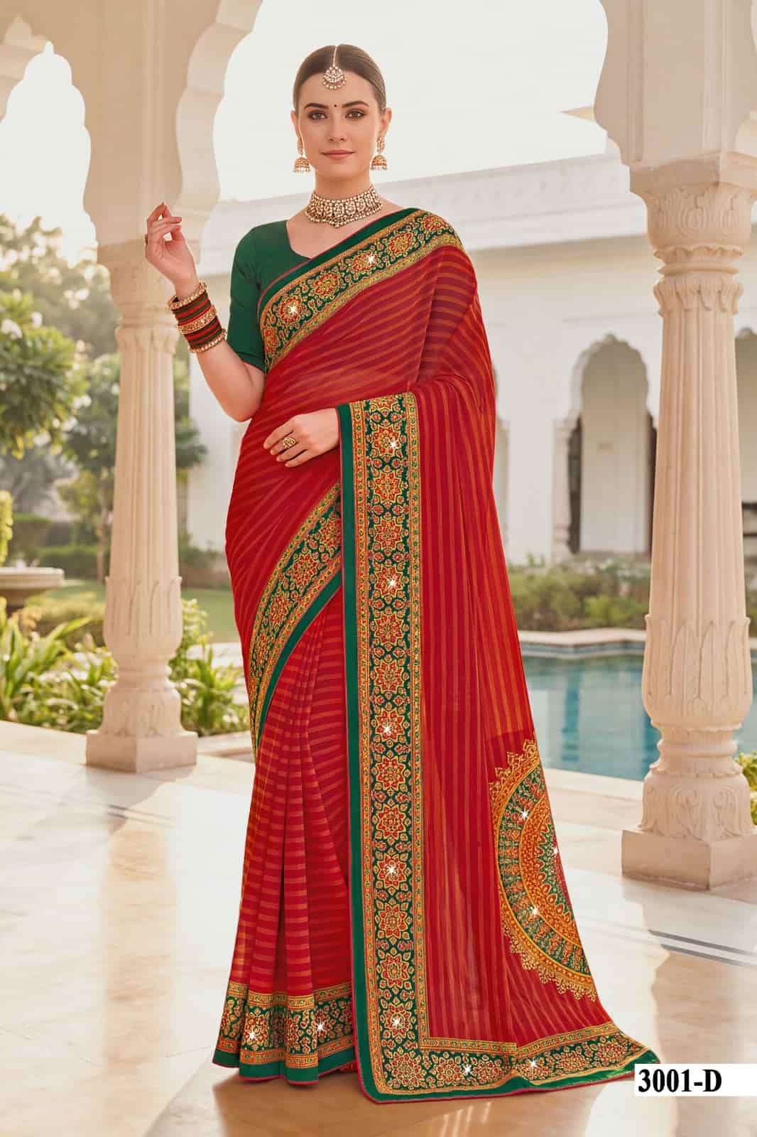 Vallabhi Suhani Vol 3 Weightless Ethnic Stone Mirror Saree
