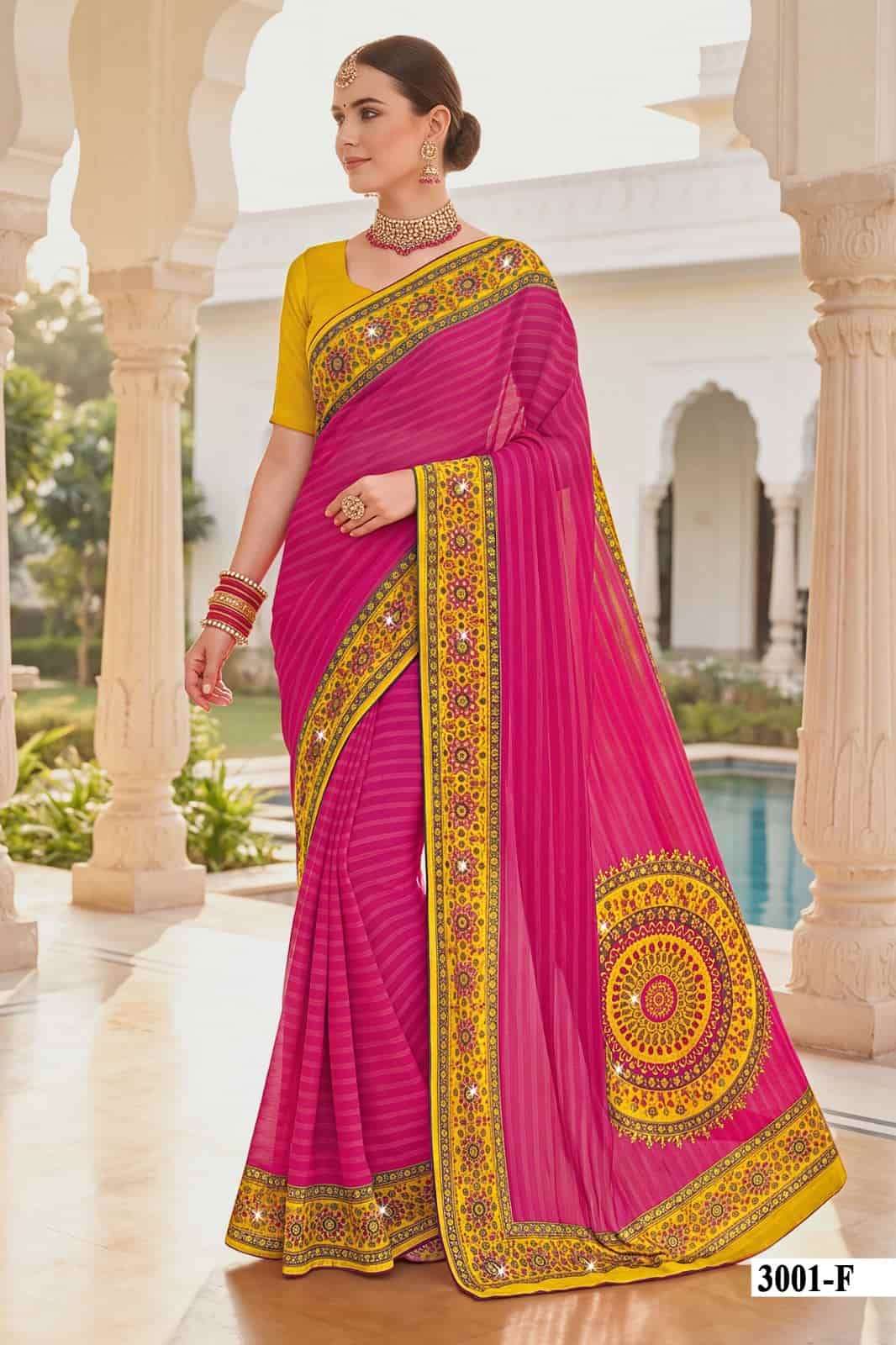 Vallabhi Suhani Vol 3 Weightless Ethnic Stone Mirror Saree