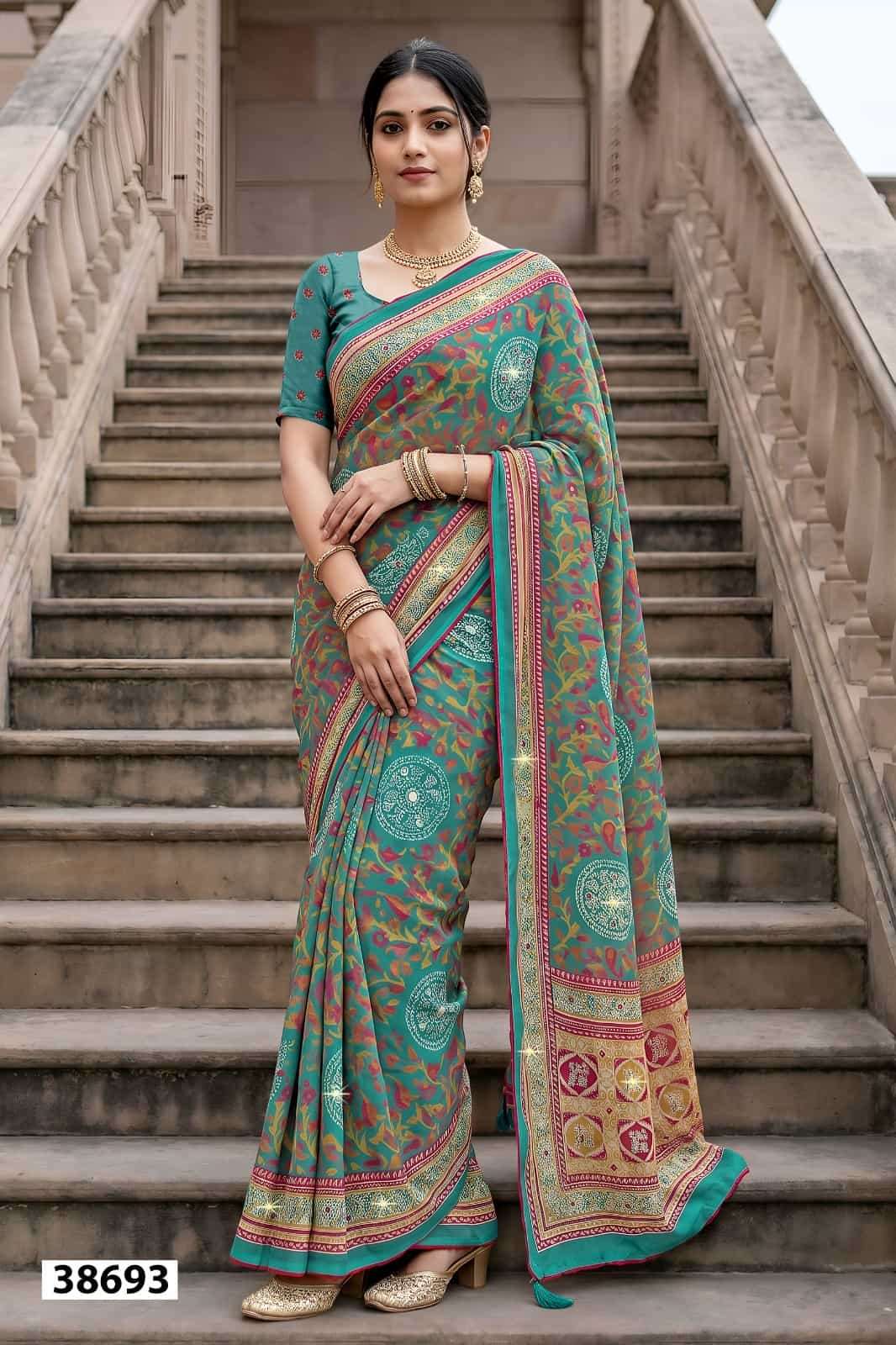 Vallabhi Suhani Weightless Ethnic Print Saree Collection Wholesale - Amrah Wholesale