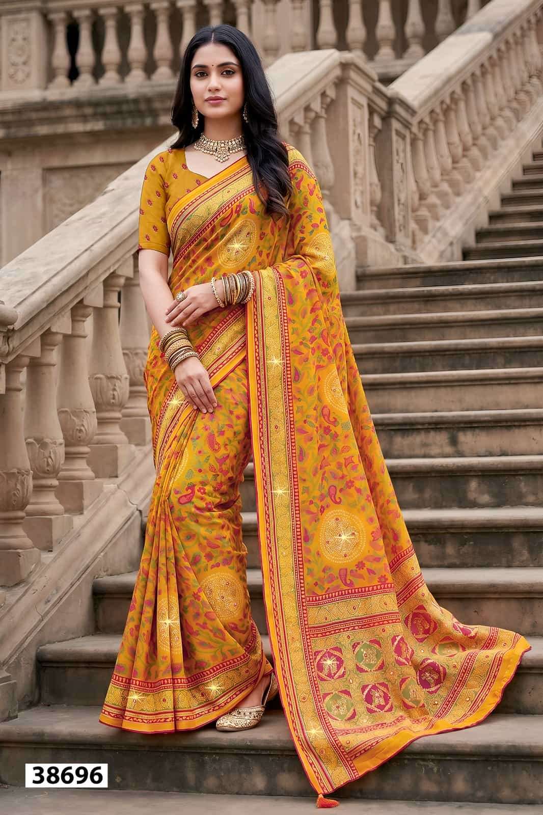 Vallabhi Suhani Weightless Ethnic Print Saree Collection Wholesale - Amrah Wholesale
