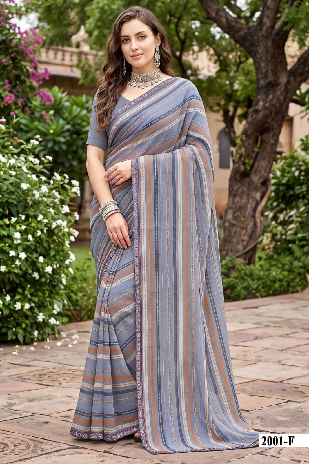 Vallabhi Vaidehi Vol 2 Leheriya Print Saree - Amrah Wholesale