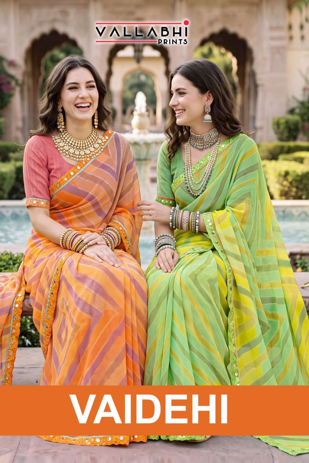 Vallabhi Vaidehi Weightless Leheriya Print Saree