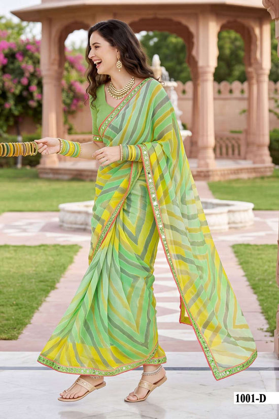 Vallabhi Vaidehi Weightless Leheriya Print Saree
