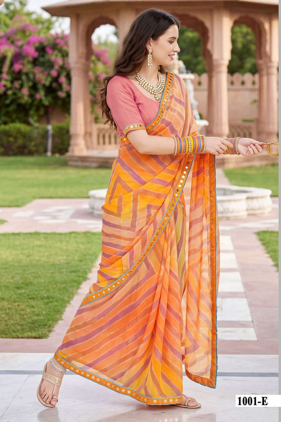 Vallabhi Vaidehi Weightless Leheriya Print Saree