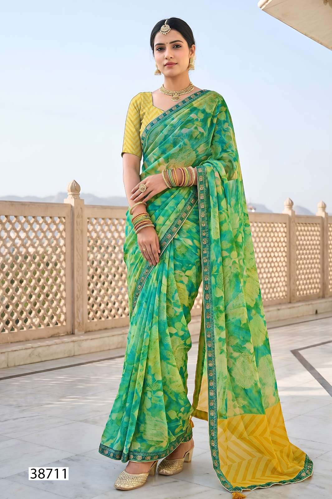 Vallabhi Vardani Vol 13 Weightless Floral Print Saree Collection Wholesale - Amrah Wholesale