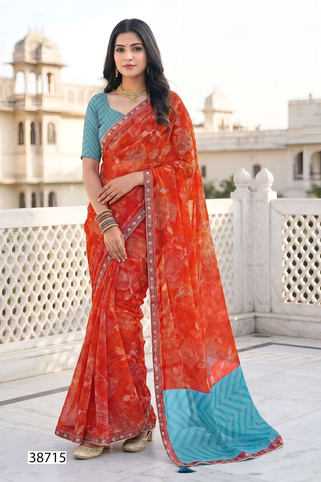 Vallabhi Vardani Vol 13 Weightless Floral Print Saree Collection Wholesale - Amrah Wholesale
