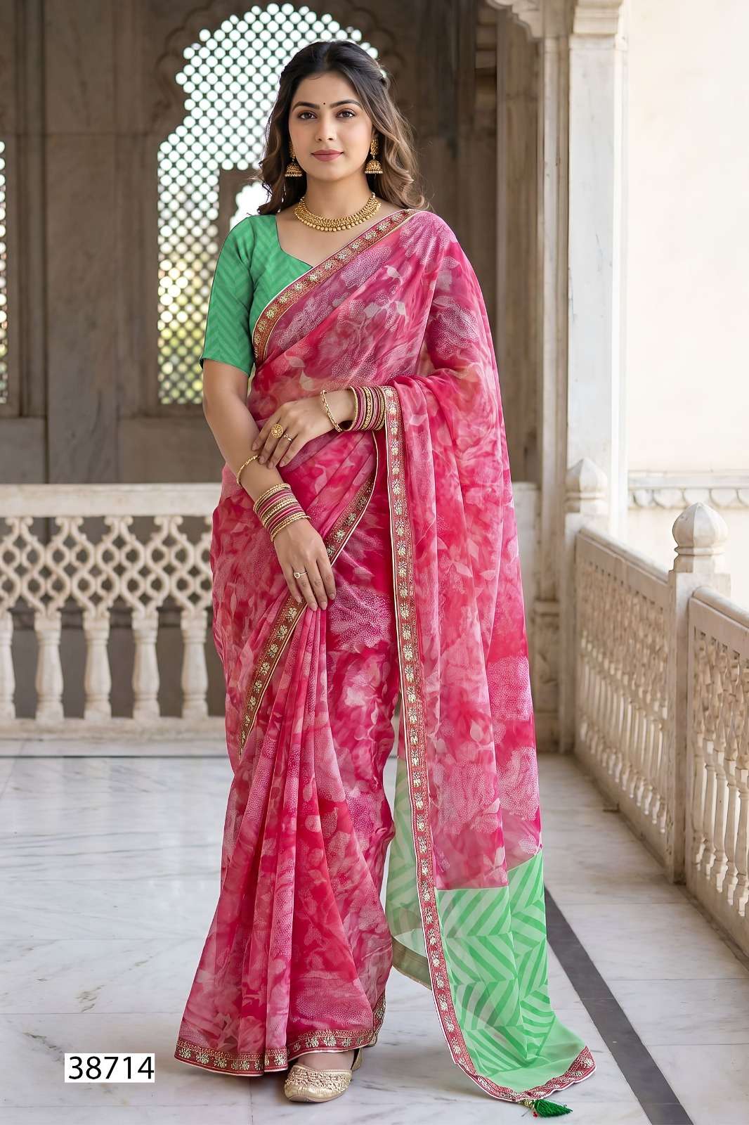 Vallabhi Vardani Vol 13 Weightless Floral Print Saree Collection Wholesale - Amrah Wholesale