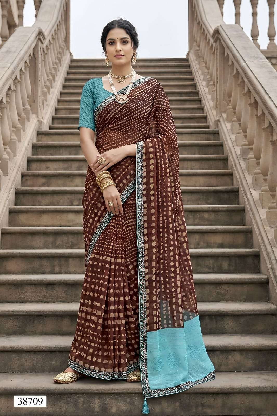 Vallabhi Vardani Vol 14 Weightless Abstract Print Saree Collection Wholesale