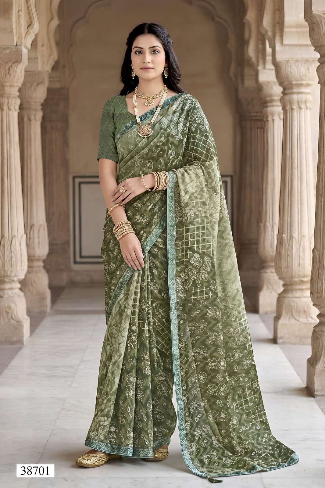 Vallabhi Vardani Vol 15 Weightless Abstract Print Saree Collection Wholesale - Amrah Wholesale