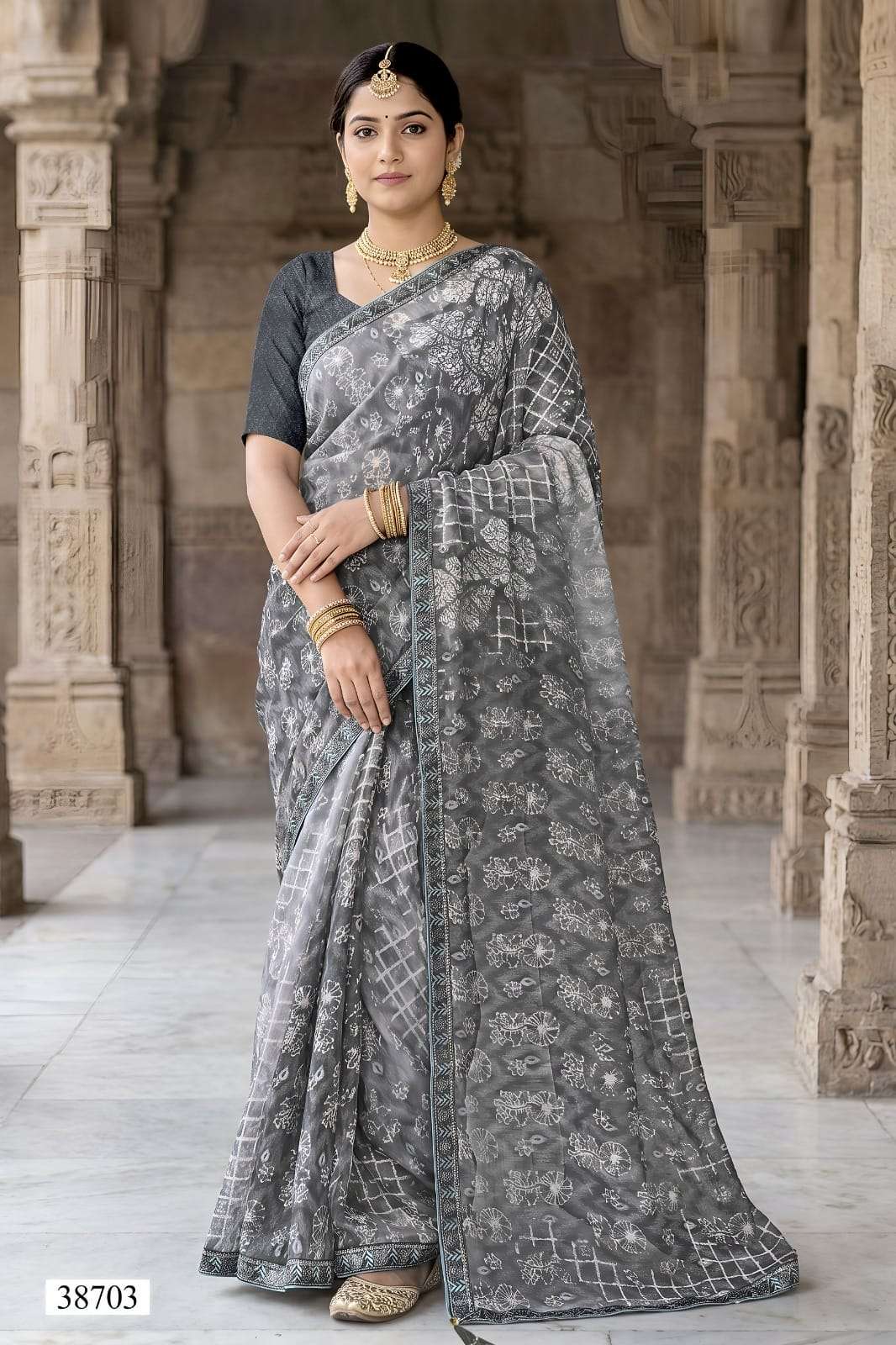 Vallabhi Vardani Vol 15 Weightless Abstract Print Saree Collection Wholesale - Amrah Wholesale