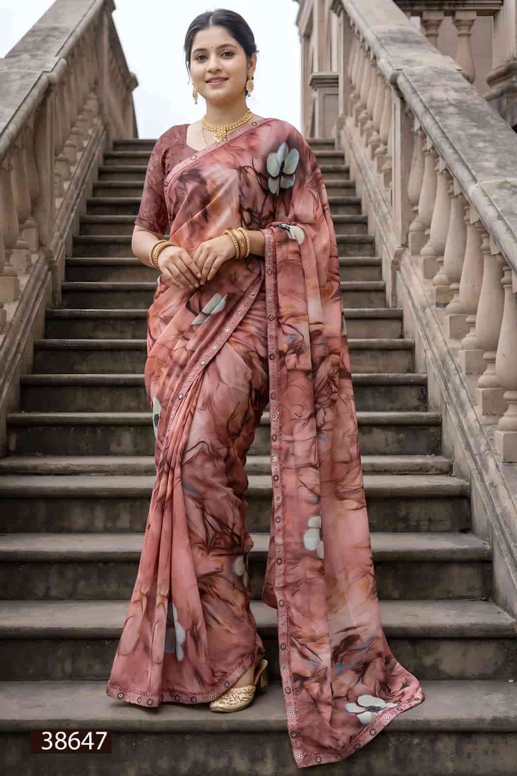 Vallabhi Vardani Vol 17 Weightless Floral Print Saree Collection Wholesale - Amrah Wholesale